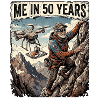 Lustiges Kletter Motiv Zukunft