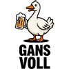 Biertrinkende Ente Cartoon