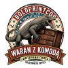 Waran mit Kommode. Retro-Stil