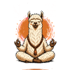 Namaste Lama Meditation Yoga Motif