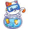 Kawaii Cat Snorkel Aquarium