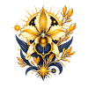 Golden Iris Star Ornament