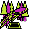 Disc Golf Forest Graphic