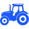 Blue Tractor Silhouette