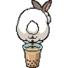 Cute Bunny Funny Boba Bubble Tea