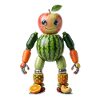 Fruchtroboter mit Wassermelonenkörper