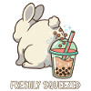 Cute Bunny Funny Boba Bubble Tea