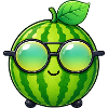 Minimalist Watermelon Cartoon Summer