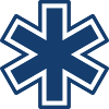 Stern der Lebenslinie Symbol Notfallmedizin Ar