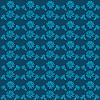 Grain Flowers Art Blue Pattern