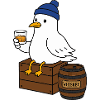 Whiskey Möwe im Winter