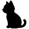 Silhouette du petit chat