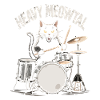 Heavy Meowtal Cat Drummer