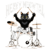 Heavy Metal Cat on Drums