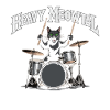 Heavy Metal Cat on Drums