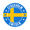 Stockholm Sweden Circle Flag