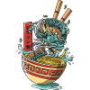 Ramen Drache Japanisches Design