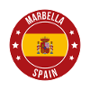 Marbella Spanien Rundemblemabzeichen