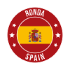 Ronda Spain Circular Flag Badge