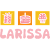 Larissa as a birthday cake