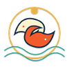Flamant Doré sur Vagues