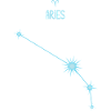 Widder, Tierkreiszeichen, Stern, Sternbild Pastellblau