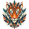 Geometric Tiger - Stylized Portrait