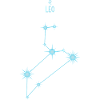 Löwe Tierkreiszeichen Stern Sternbild Pastellblau