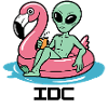 Alien in Pink Flamingo Float
