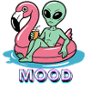 Mood Neon Alien on Flamingo