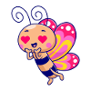 Kawaii Heart Eyes Butterfly