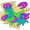 Abstract Farbexplosion Glitzer Splatter