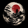 Japanese Wave Sunset
