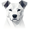Portrait de chien géométrique