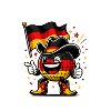 Weltkugel im Flaggenhut