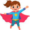 Little Kawaii Superheroine Flying – Design