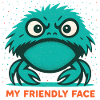 Crab with a "friendly" face