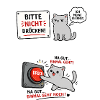Katzen-Schild Bitte Nicht Drücken
