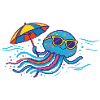 Jellyfish with parasol