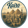 Kairo Retro Pyramiden Panorama