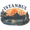 Istanbul Sunset Skyline