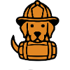 Fire Fighting Dog Rescuer Graphic