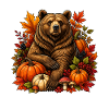 Herbstbär mit Kürbiszauber