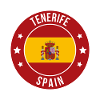 Teneriffa Spanien Runde Flaggenabzeichen
