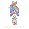 Cute Bunny Funny Boba Bubble Tea