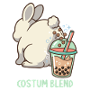 Cute Bunny Funny Boba Bubble Tea