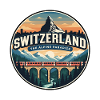 Retro Schweiz Matterhorn Zugabzeichen