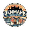 Retro-Dänemark Kopenhagen Nyhavn-Abzeichen