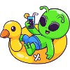 Alien Chill sur Pool Float