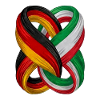 Flags of Germany and Italy